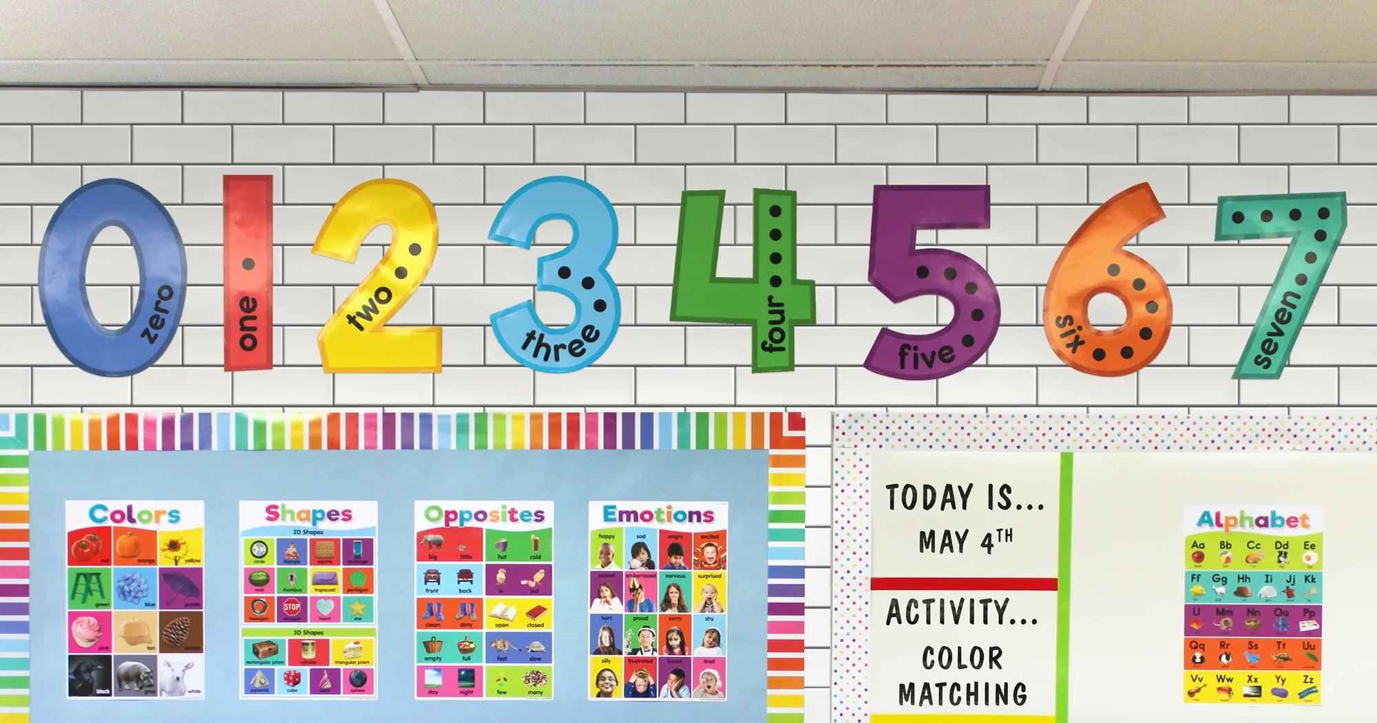 Colorful Jumbo Numbers Bulletin Board - Image 2