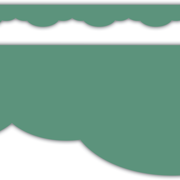 Eucalyptus Green Fancy Scallops Border Trim