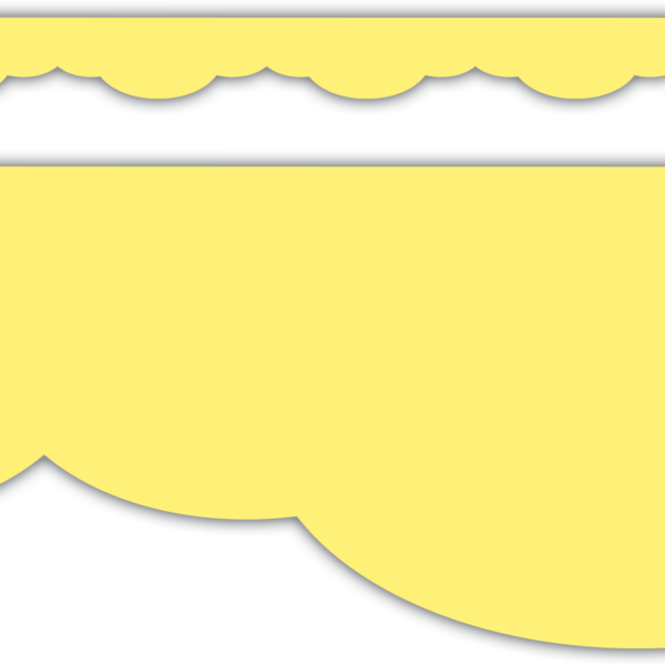 Lemon Yellow Fancy Scallops Border Trim