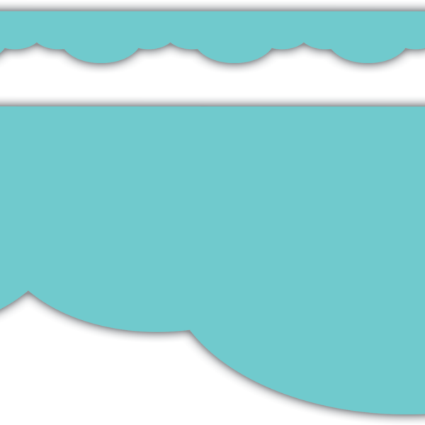 Light Turquoise Fancy Scallops Border Trim
