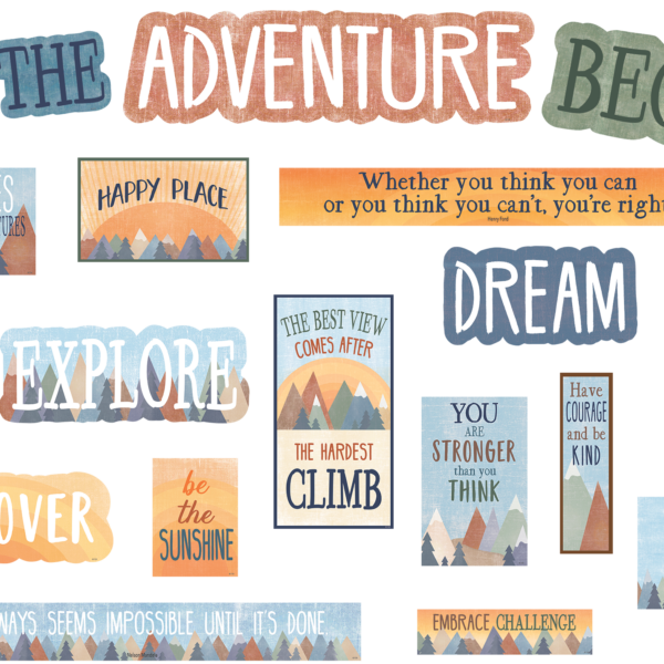 Moving Mountains Let the Adventure Begin Mini Bulletin Board