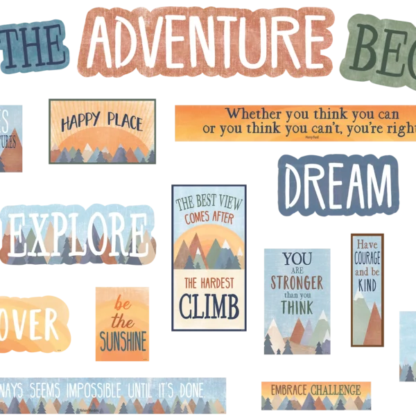 Moving Mountains Let the Adventure Begin Mini Bulletin Board