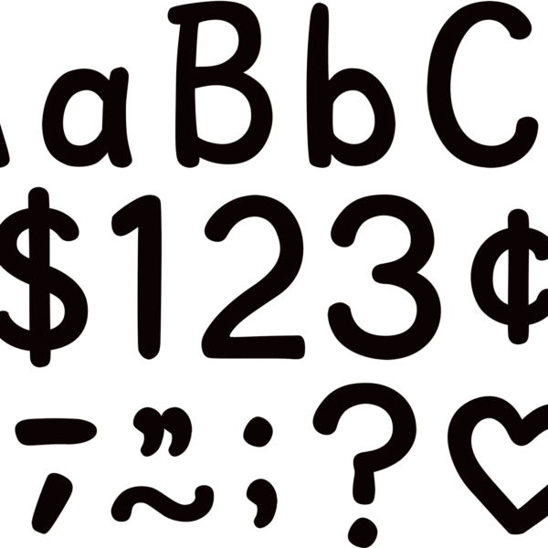 Black 4" Modern Classic Letters Combo Pack