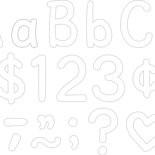 White 4" Modern Classic Letters Combo Pack