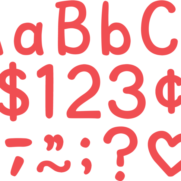 Melon Red 4" Modern Classic Letters Combo Pack
