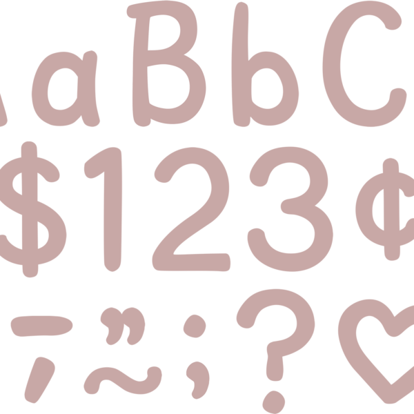 Light Mauve 4" Modern Classic Letters Combo Pack
