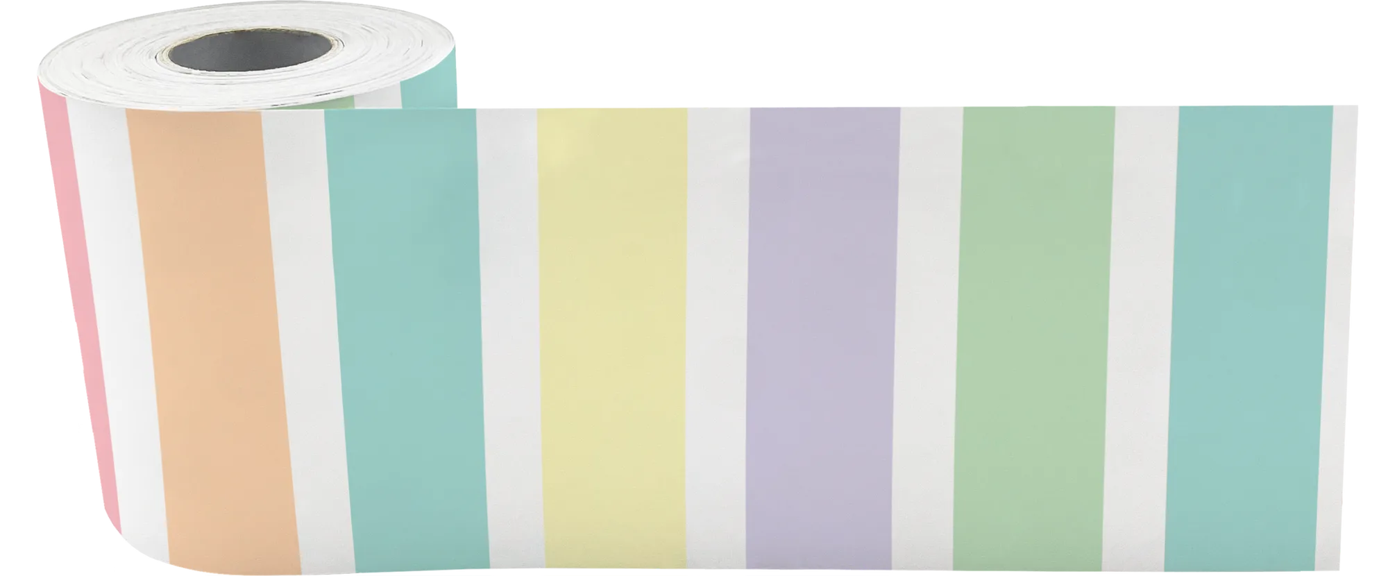 Pastel Pop Stripes Straight Rolled Border Trim - Image 2