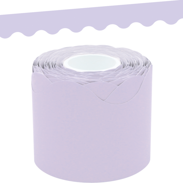 Lavender Scalloped Rolled Border Trim