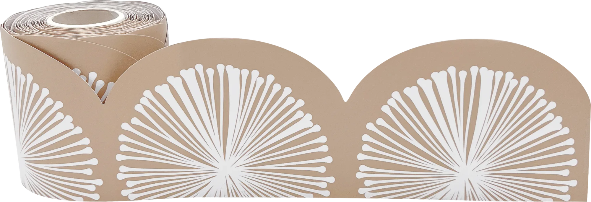 Natural Poms Scalloped Die-Cut Rolled Border Trim - Image 2