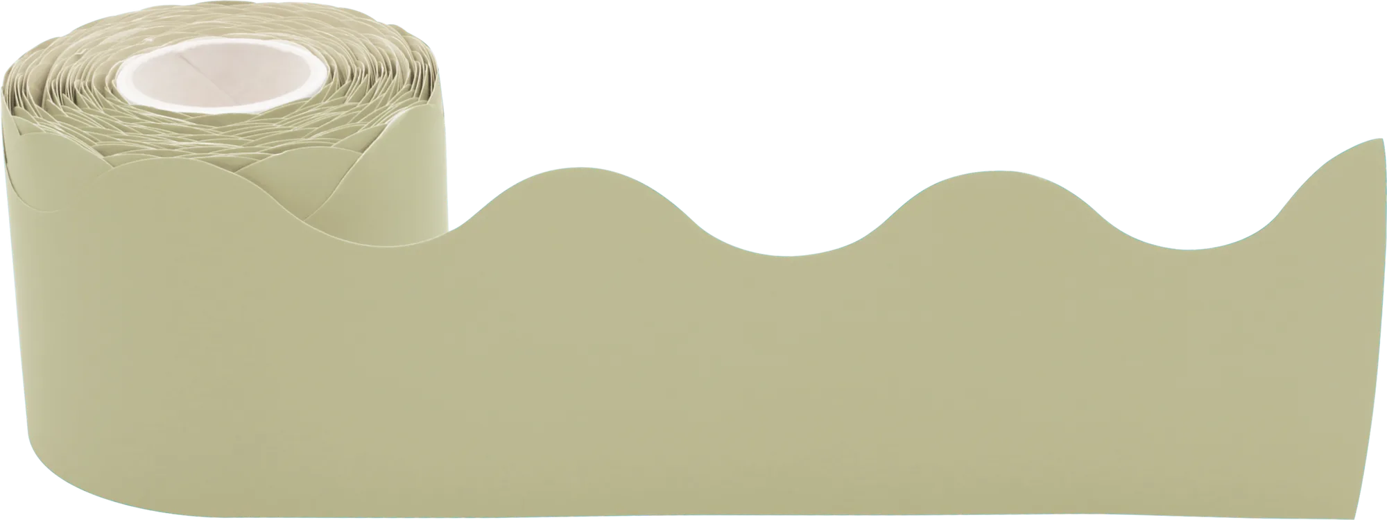 Olive Green Scalloped Rolled Border Trim - Image 2