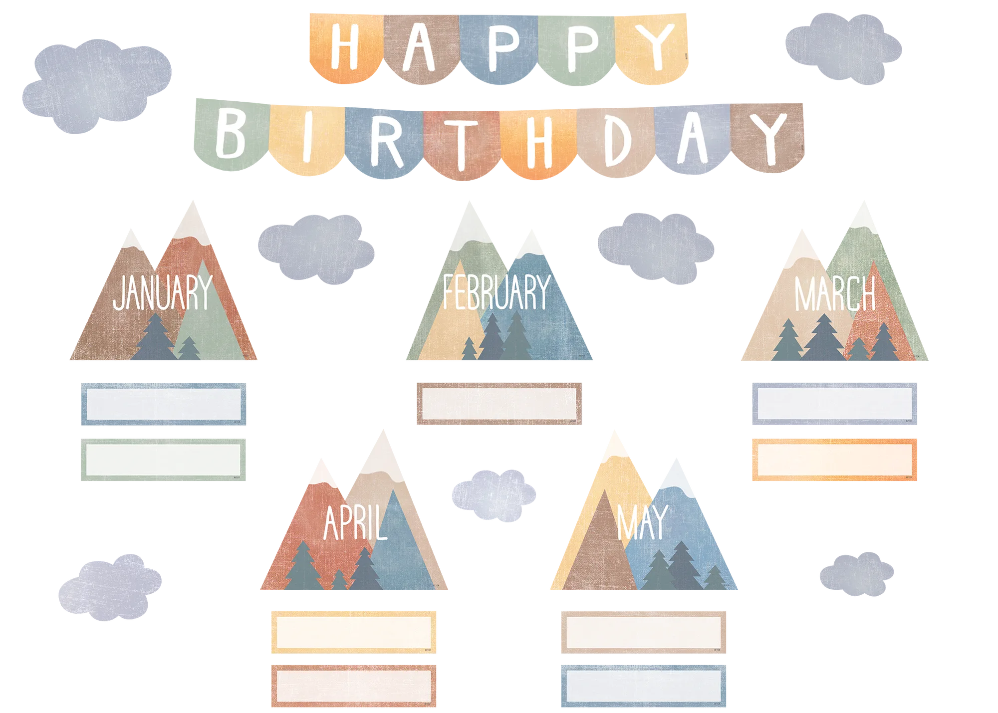 Moving Mountains Happy Birthday Mini Bulletin Board