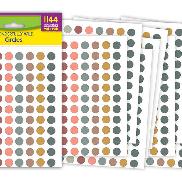 Wonderfully Wild Circles Mini Stickers Valu-Pak