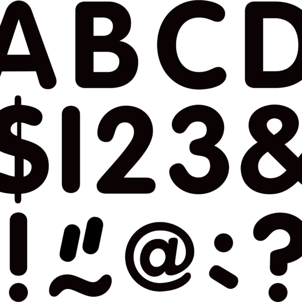 Black 2" Classic Letters Uppercase Pack