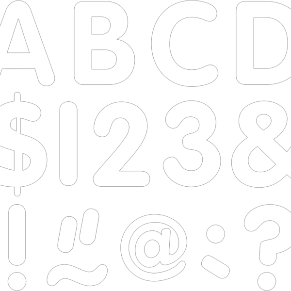 White 2" Classic Letters Uppercase Pack