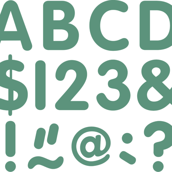 Eucalyptus Green 2" Classic Letters Uppercase Pack