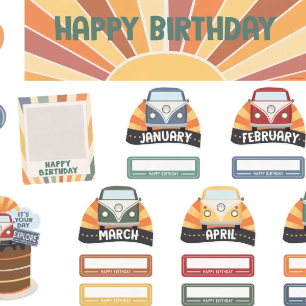 Moving Mountains Road Trip Happy Birthday Mini Bulletin Board
