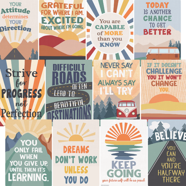 Moving Mountains Road Trip Positive Sayings Small Poster Pack