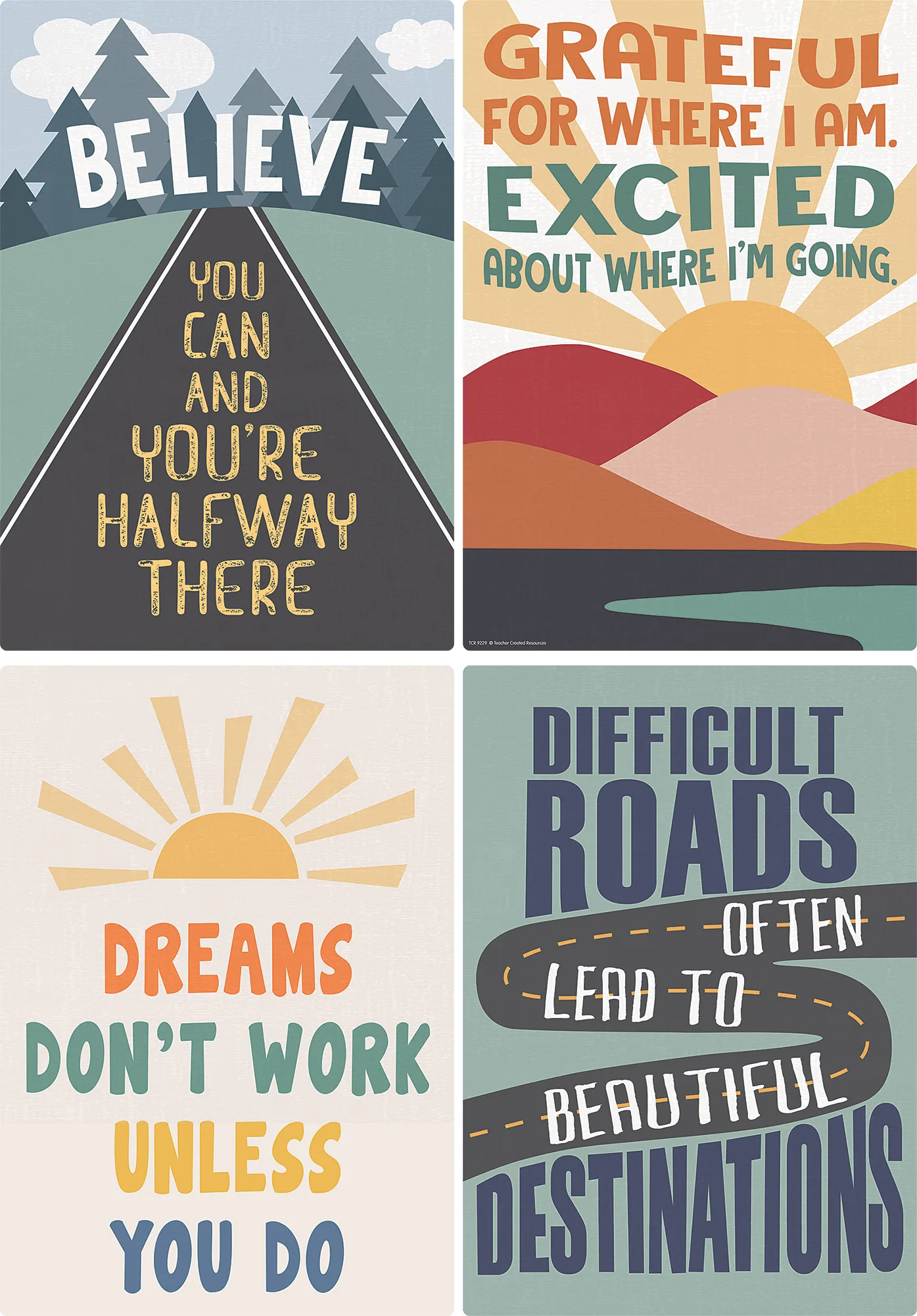 Moving Mountains Road Trip Positive Sayings Small Poster Pack - Image 2