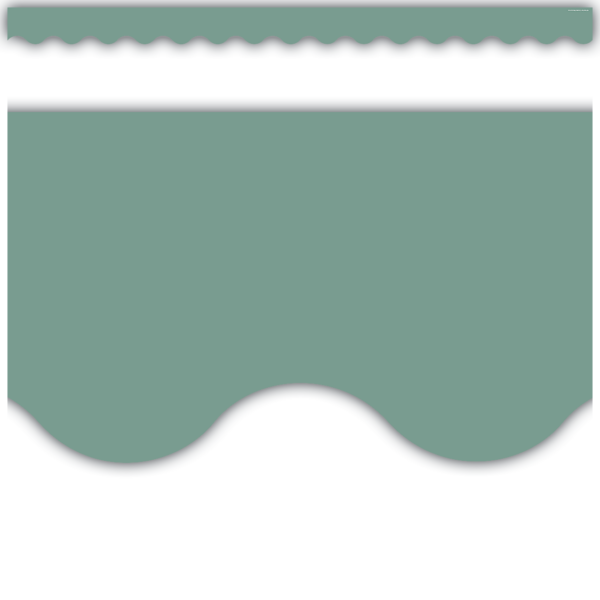 Retreat Green Scalloped Border Trim