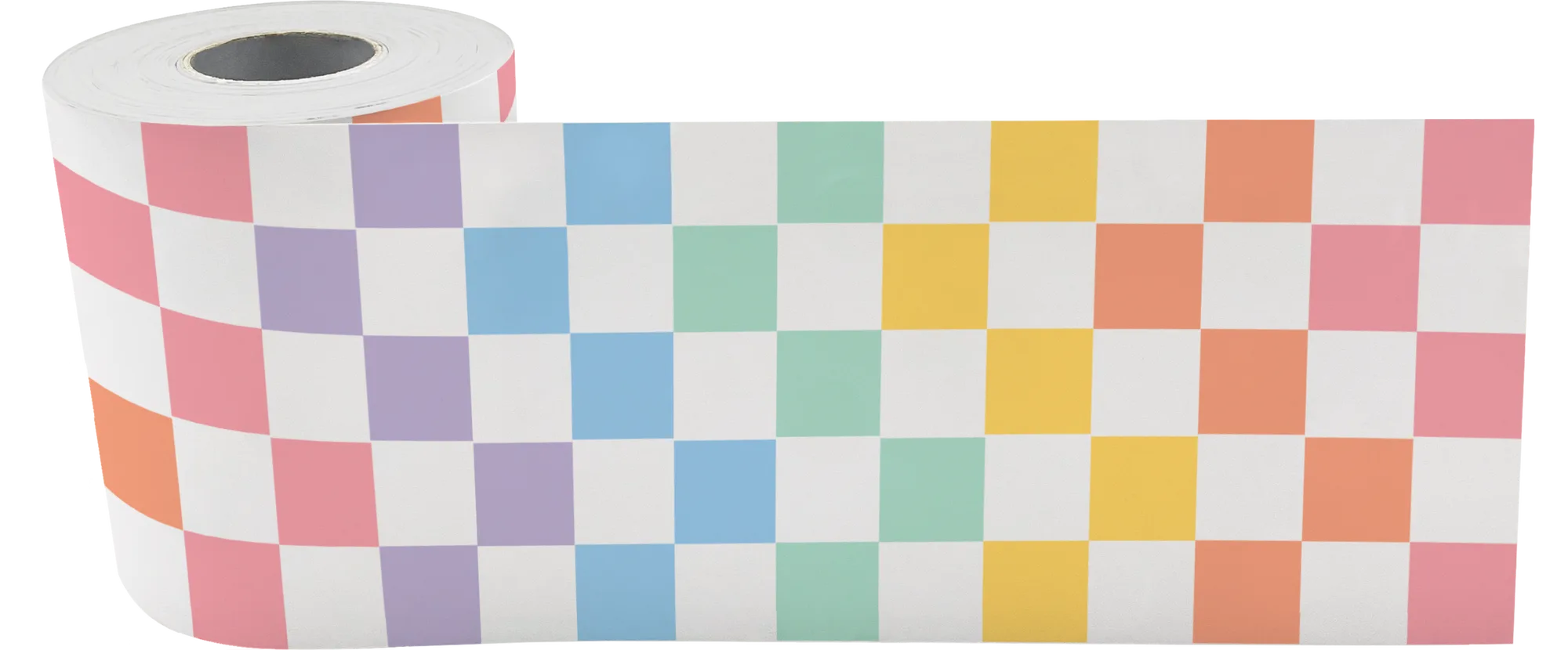 Cool for School Checkers Straight Rolled Border Trim - Image 2