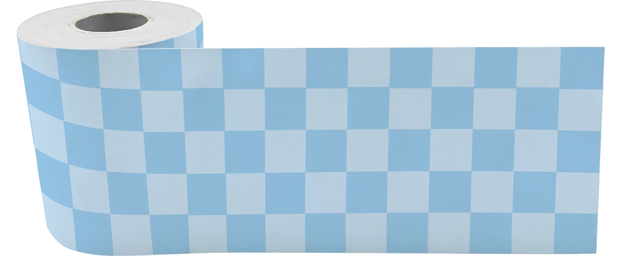 Cool for School Blue Checkers Straight Rolled Border Trim - Image 2