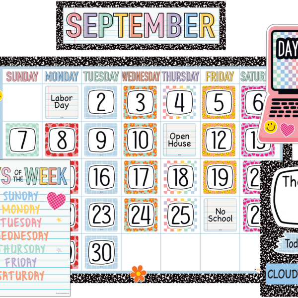 Cool for School Calendar Bulletin Board