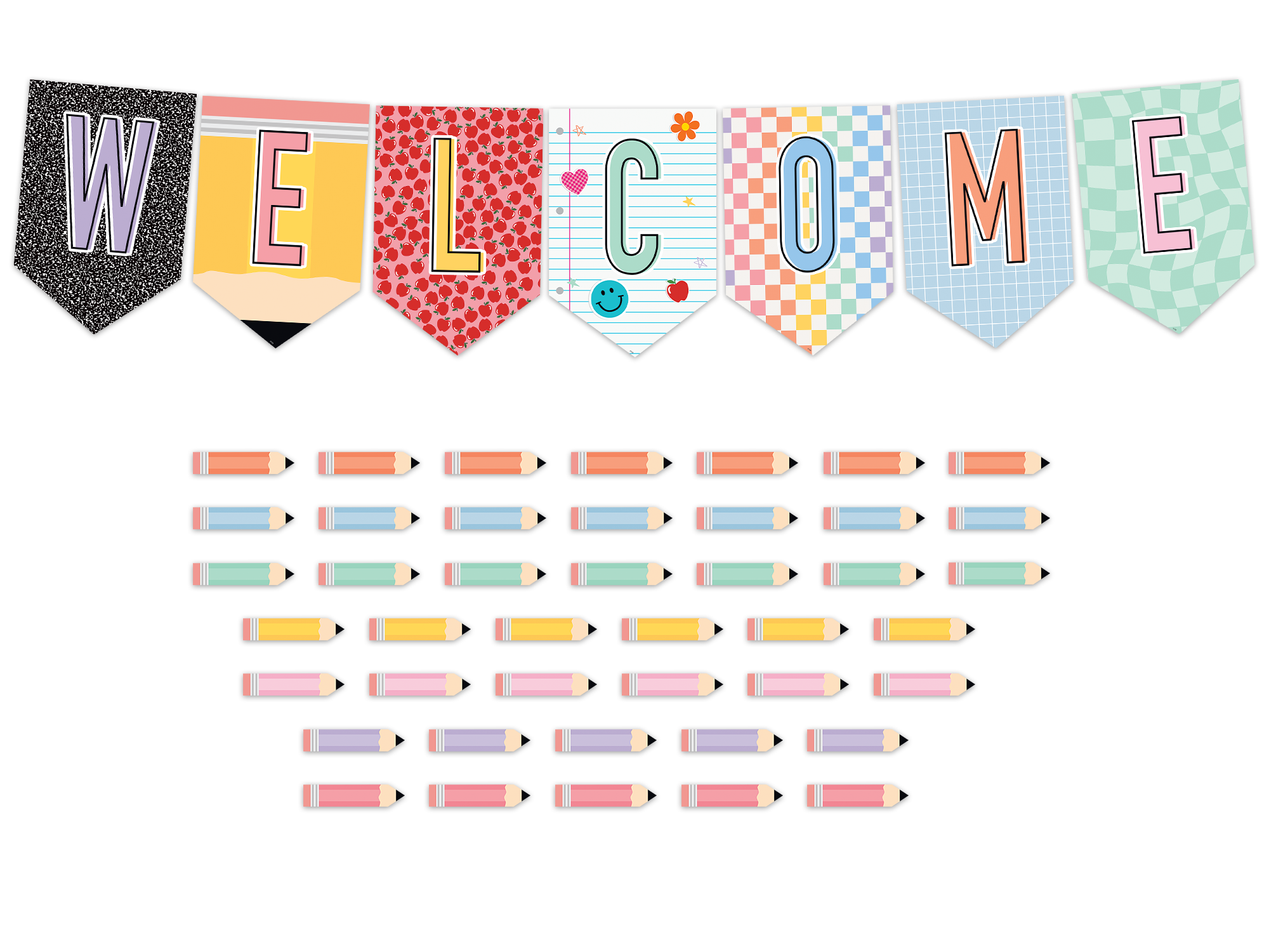 Cool for School Pennants Welcome Bulletin Board - Image 2