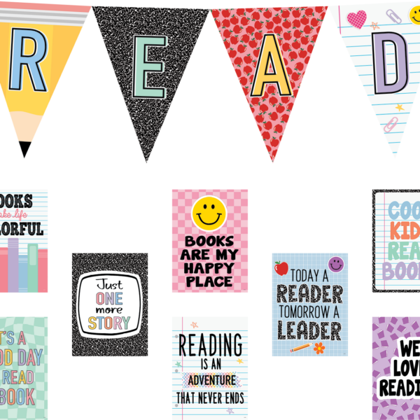 Cool for School Read Pennants Bulletin Board