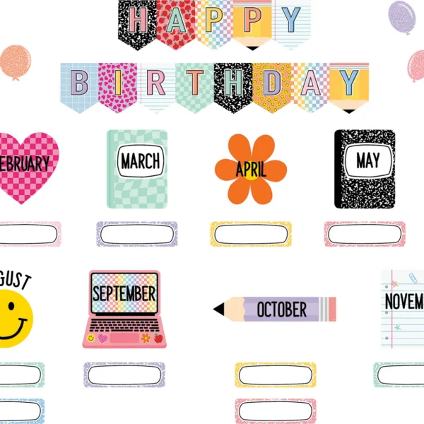 Cool for School Happy Birthday Mini Bulletin Board