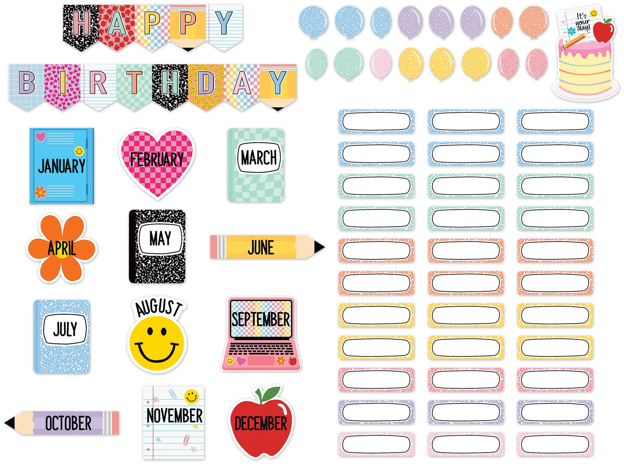 Cool for School Happy Birthday Mini Bulletin Board - Image 2