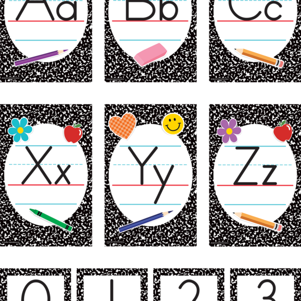 Cool for School Composition Alphabet Bulletin Board