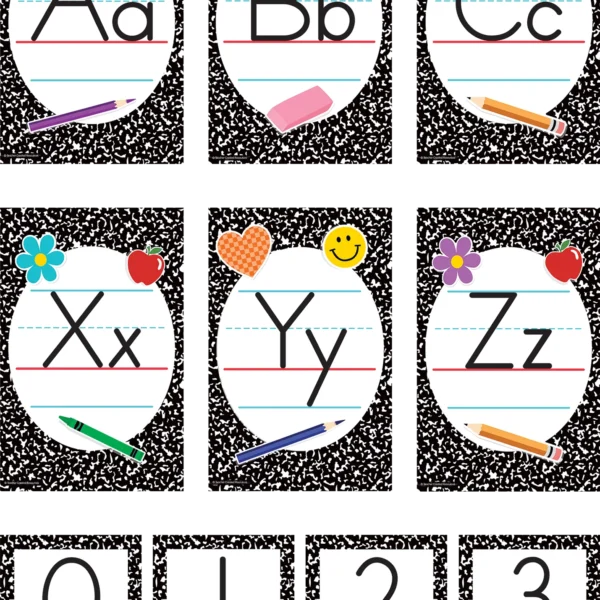 Cool for School Composition Alphabet Bulletin Board