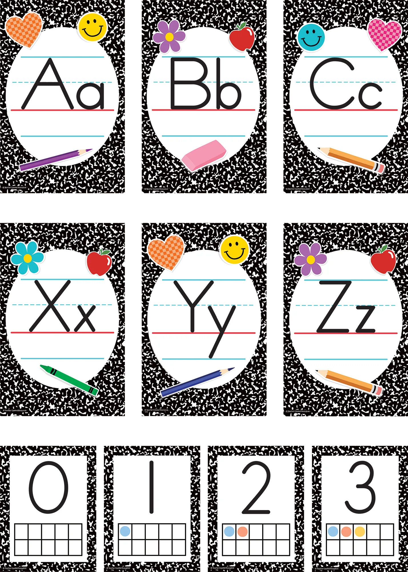 Cool for School Composition Alphabet Bulletin Board