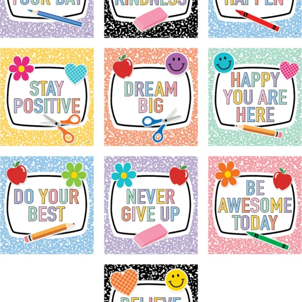 Cool for School Positive Sayings Accents