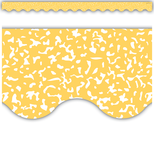 Composition Yellow Scalloped Border Trim