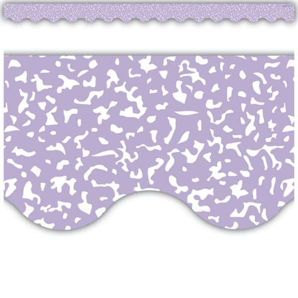 Composition Purple Scalloped Border Trim