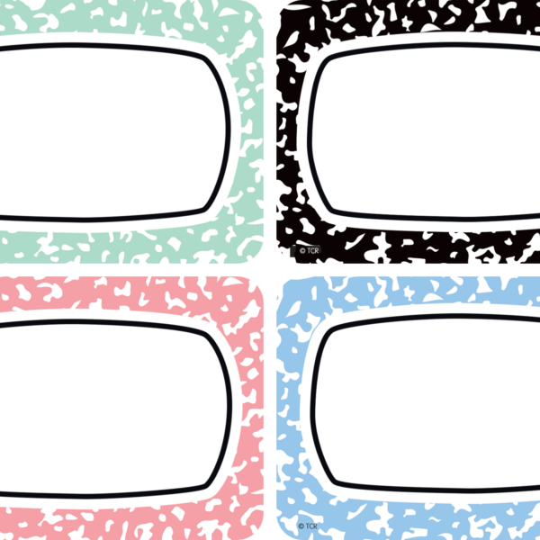 Cool for School Composition Name Tags/Labels - Multi-Pack