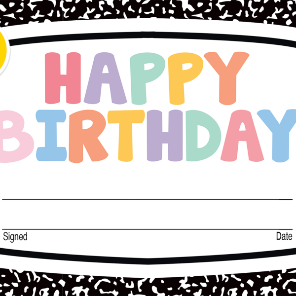 Cool for School Happy Birthday Awards