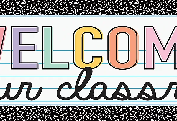 Cool for School Welcome to Our Classroom Banner