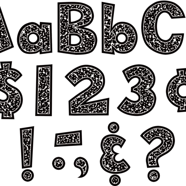 Composition 4" Fun Font Letters Combo Pack