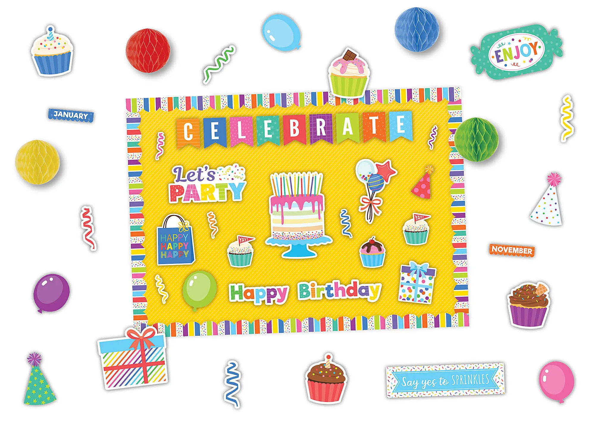 Colorful Happy Birthday Create & Decorate Quick Kit - Image 2