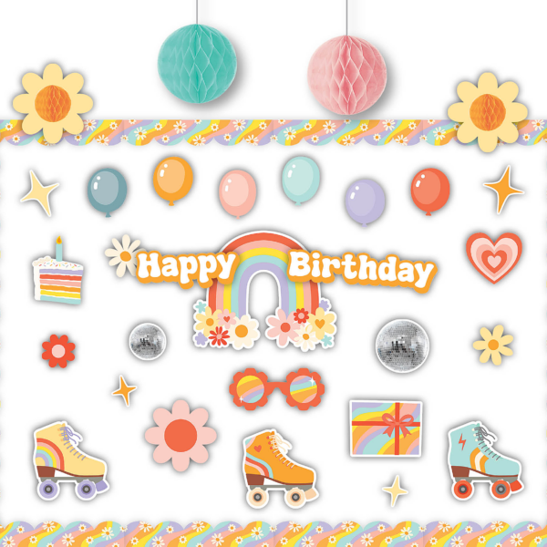 Roller Disco Birthday Create & Decorate Quick Kit
