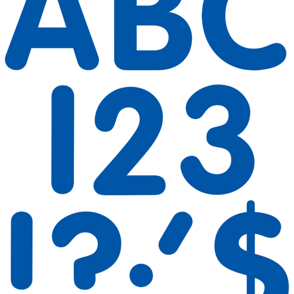 Blue 4" Classic Self-Adhesive Letters Uppercase