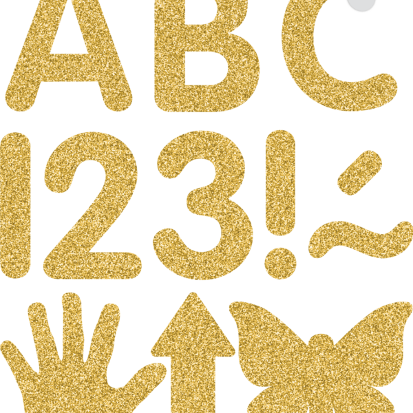 Gold Glitz 2" Classic Self-Adhesive Letters Uppercase