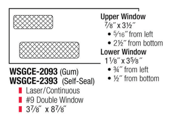 Double Window, No. 9 Check Envelopes