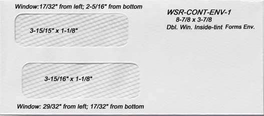 Double Window Inside Tint Laser and Continuous Forms Envelope