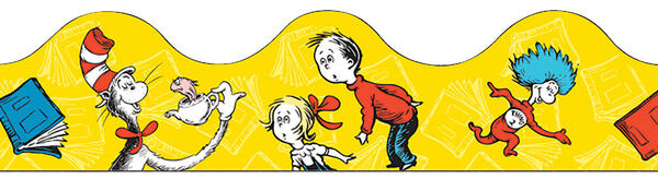 DR. SUESS CAT IN THE HAT YELLOW DECO TRIM