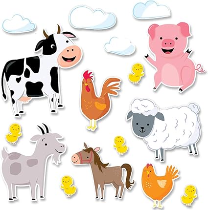 JUMBO FARM FRIENDS BULLETIN BOARD SET