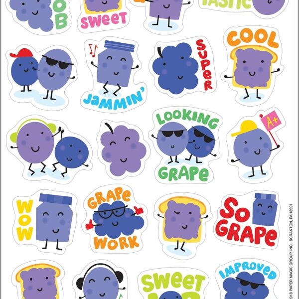 GRAPE SCENTED STICKERS, PACK OF 80