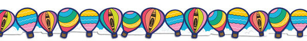 COLORS OF KINDESS HOT AIR BALLOON EXTRA WIDE DECO TRIM